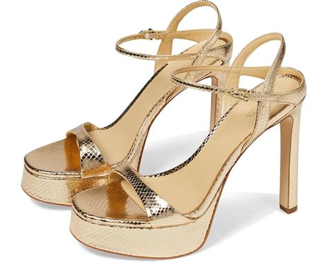 michael kors women's amara high sandal heeled|Michael Kors metallic snake sandals.